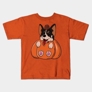 Corgi Pumpkin Kids T-Shirt